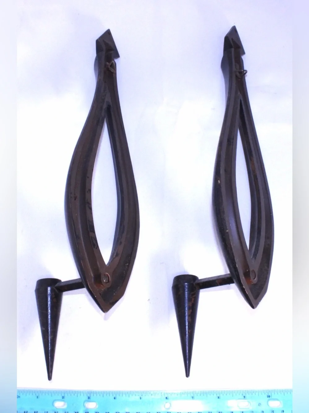 Vintage Syroco Mid-Century Modern Teardrop Wall Sconces